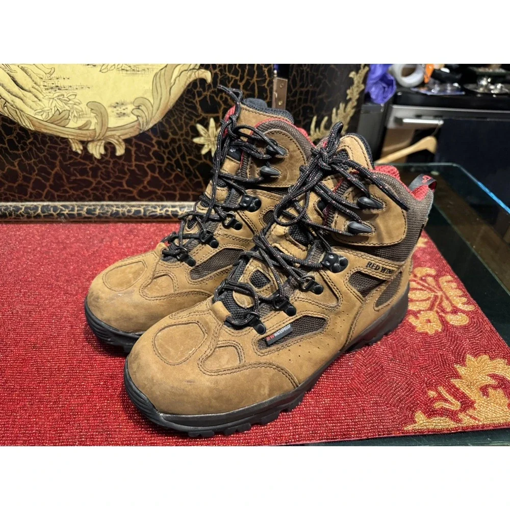 Red Wing 6674 TruHiker Mens 9 D Waterproof Safety Toe Leather Vibram Work Boots